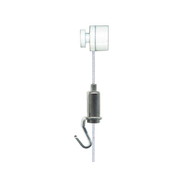 1820-W [コロン型ワイヤー自在 径1.2mm 1.0m 壁面用 ホワイト]