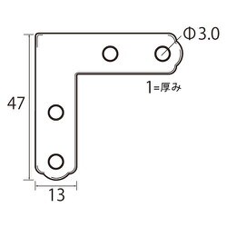 ヨドバシ.com - 福井金属工芸 6294 [ステンレス角金具 47×13] 通販