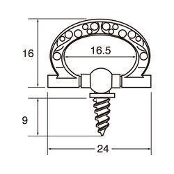 額吊スクリューリング 小 6416