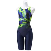 【FINA承認】フレックスシグマ2 セミオープンバックニースキン2 FLEXΣII Semi Openback Kneeskin(II) SCW12153F グリーン(GR) Sサイズ [競泳水着 レディース]