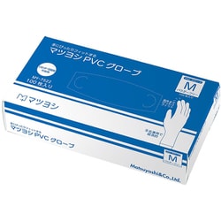 マツヨシPVCグローブ パウダーフリー Mサイズ 100枚入 MY-7522