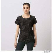 ノイズソフトアクロスフレンチスリーブトップ Noise Soft Across F/S Top SFW72157 ブラック(K) Mサイズ [フィットネス シャツ レディース]