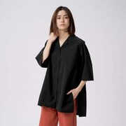 リラックスハーフスリーブシャツ Relax H/S Shirt SAW52151 ブラック(K) Mサイズ [フィットネス シャツ レディース]