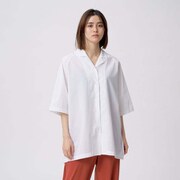リラックスハーフスリーブシャツ Relax H/S Shirt SAW52151 ホワイト(W) Mサイズ [フィットネス シャツ レディース]