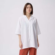 リラックスハーフスリーブシャツ Relax H/S Shirt SAW52151 ホワイト(W) Lサイズ [フィットネス シャツ レディース]