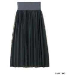 DANSKIN / ダンスキン | TULLE GATHERED SKIRT スカート | M | ダークグリーン | レディース