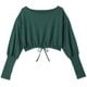 ラックスフィットドロウストリングトップ LUXE FIT DRAWSTRING TOP DA521300 ダークグリーン(DG) Sサイズ [フィットネス トップス レディース]