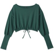 ラックスフィットドロウストリングトップ LUXE FIT DRAWSTRING TOP DA521300 ダークグリーン(DG) Lサイズ [フィットネス トップス レディース]