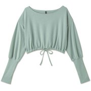 ラックスフィットドロウストリングトップ LUXE FIT DRAWSTRING TOP DA521300 グレイッシュブルー(GH) Sサイズ [フィットネス トップス レディース]