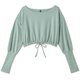 ラックスフィットドロウストリングトップ LUXE FIT DRAWSTRING TOP DA521300 グレイッシュブルー(GH) Lサイズ [フィットネス トップス レディース]