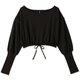 ラックスフィットドロウストリングトップ LUXE FIT DRAWSTRING TOP DA521300 ブラック(K) Sサイズ [フィットネス トップス レディース]