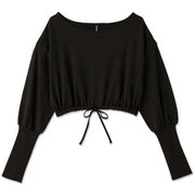 ラックスフィットドロウストリングトップ LUXE FIT DRAWSTRING TOP DA521300 ブラック(K) Mサイズ [フィットネス トップス レディース]