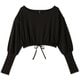 ラックスフィットドロウストリングトップ LUXE FIT DRAWSTRING TOP DA521300 ブラック(K) Lサイズ [フィットネス トップス レディース]