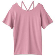ラックスフィットバックストラップトップ LUXE FIT FLARE SLEEVE TOP DA521301 ダスキーオーキッド(DU) Sサイズ [フィットネス トップス レディース]