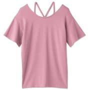 ラックスフィットバックストラップトップ LUXE FIT FLARE SLEEVE TOP DA521301 ダスキーオーキッド(DU) Mサイズ [フィットネス トップス レディース]