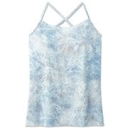 スキニッシュプリントキャミソール SKINISH PRINT CAMISOLE DA10302P フロストブルー(FR) Sサイズ [フィットネス ヨガ カップ付きシャツ レディース]