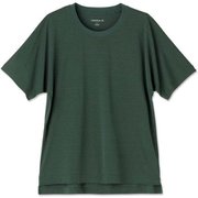 ハイゲージショートスリーブボックスティー HIGH GAUGE S/S BOX TEE DA721106 ダークグリーン(DG) Lサイズ [フィットネス ヨガ シャツ レディース]
