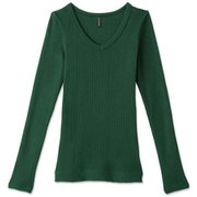 リブイットアップロングスリーブトップ RIB IT UP LONG SLEEVE TOP DA10107 ダークグリーン(DG) Lサイズ [フィットネス ヨガ シャツ]