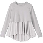 マタニティフェイクレイヤードトップ MATERNITY FAKE LAYERED TOP DAM521371 シャトーグレー(HA) Lサイズ [フィットネス トップス レディース]
