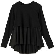 マタニティフェイクレイヤードトップ MATERNITY FAKE LAYERED TOP DAM521371 ブラック(K) Lサイズ [フィットネス トップス レディース]