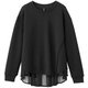 ダンスキンアレグロブレサブルクルー DANSKIN ALLEGRO BREATHABLE CREW DC521302 ブラック(K) Mサイズ [フィットネス ヨガ シャツ レディース]