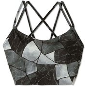 プリントミドルトップ PRINT MIDDLE TOP DC121300P(K)ブラック Sサイズ [スポーツブラ]