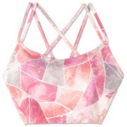 プリントミドルトップ PRINT MIDDLE TOP DC121300P(PL)ピンクコーラル Lサイズ [スポーツブラ]