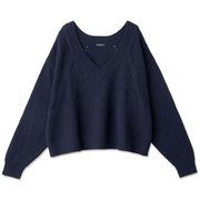 カバーアップクロシェトップ COVER UP CROCHET TOP DC821301 ダークネイビー(DN) Lサイズ [フィットネス トップス レディース]