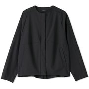 シェルタリングカラーレスジャケット SHELTERING COLLARLESS JACKET DC321309 ブラック(K) Mサイズ [フィットネス ジャケット レディース]