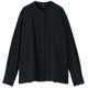 クロスオーバーロングスリーブシャツ CROSSOVER L/S SHIRTS DC321310 ブラック(K) Lサイズ [フィットネス ヨガ シャツ]