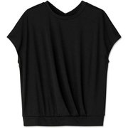 タックドショートスリーブティー TUCKED S/S TEE DC721309 ブラック(K) Lサイズ [フィットネス トップス レディース]