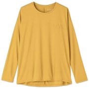 プリントロングスリーブワイドティー PRINT L/S WIDE TEE DC721314 ハニーマスタード(HM) Mサイズ [フィットネス トップス レディース]