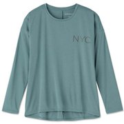 プリントロングスリーブワイドティー PRINT L/S WIDE TEE DC721314 オールドブルー(OD) Lサイズ [フィットネス トップス レディース]