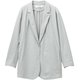 ストレッチコンフォタブルジャケット STRETCH COMFORTABLE JACKET DMF321300 ライトグレー(LL) サイズ1 [フィットネス ジャケット レディース]
