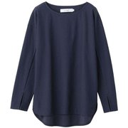 スラッシュドスリーブロングスリーブシャツ SLASHED SLEEVE L/S SHIRT DMF521300 ダークネイビー(DN) サイズ2 [フィットネス ヨガ シャツ]