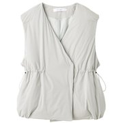 ダウンベスト DOWN VEST DMF321304 ライトグレー(LL) サイズ3 [フィットネス ベスト レディース]