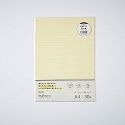 mahora(まほら) A4シート 30枚 レモン 太・細交互横罫  6mm OGN-M112-SA430