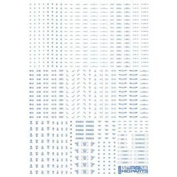 RB03-144BLU 1/144 RB03 コーションデカール ワンカラー 1枚入 ブルー [プラモデル用品]