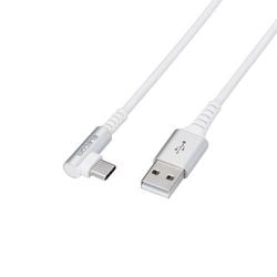 USB2.0ケーブル A-C L型コネクタ 2.0m ホワイト MPA-ACL20NWH2