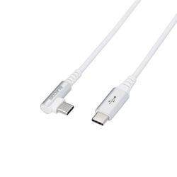USB2.0ケーブル C-C L型コネクタ 0.3m ホワイト MPA-CCL03NWH