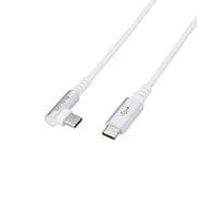 USB2.0ケーブル C-C L型コネクタ 1.2m ホワイト MPA-CCL12NWH