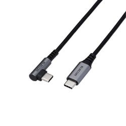 USB2.0ケーブル C-C L型コネクタ 2.0m ブラック MPA-CCL20NBK