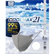 接触冷感マスク COOLMAX 21(クールマックス21) グレー 1枚入り AB-721-002