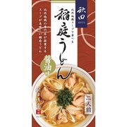 比内地鶏スープで食べる稲庭うどん 醤油味