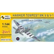 MKM144109 1/144 エアクラフトシリーズ ホーカー テンペスト Mk.V＆V-1 ドゥードゥルバグ迎撃 2イン1 [組立式プラスチックモデル]