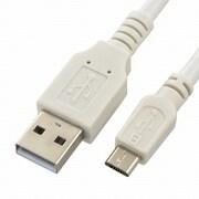 USBケーブル Type-A/microB 2m ホワイト SMT-L2UMB2