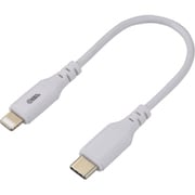 AudioComm USB Type-C to Lightningケーブル 充電/転送 MFi認証 PD(パワーデリバリー)対応 0.15m ホワイト SIP-L015CH-W