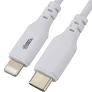 AudioComm USB Type-C to Lightningケーブル 充電/転送 MFi認証 PD（パワーデリバリー）対応 1.8m ホワイト SIP-L18CH-W
