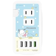 キャラクターグッズ SANG-69PC サンリオキャラクターズ USBポート付きACタップ ポチャッコ