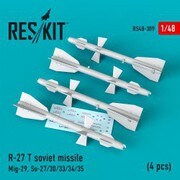 RSK72-0309 1/72 ディティールアップパーツ R-27T アラモ 赤外線誘導中距離空対空ミサイル 4個入 [プラモデル用パーツ]